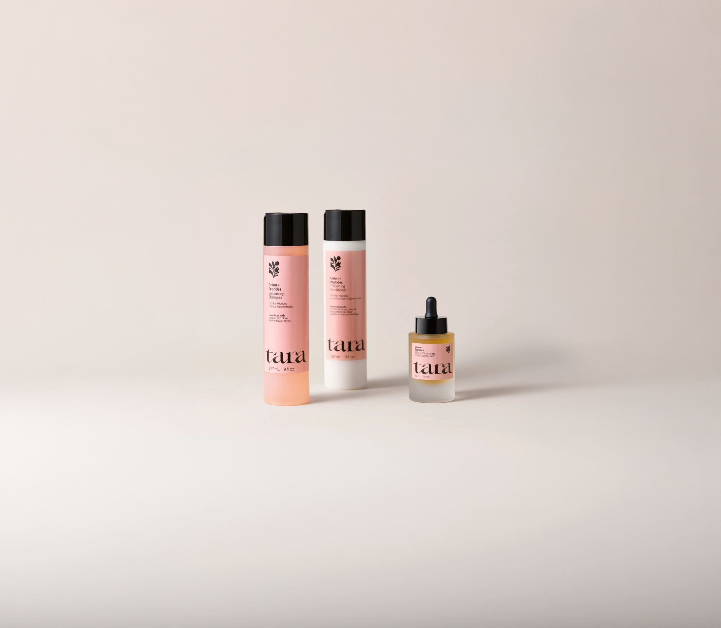 Colección Anticaída cebolla+ Péptidos con Capixyl